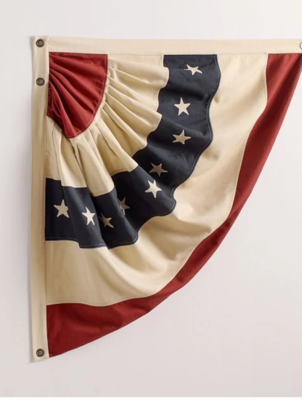 Pottery Barn Heritage American Flag Corner Buntings New! (Two)